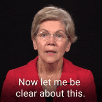 Now let me be clear about this.