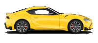 toyota_de sport car yellow racing Sticker