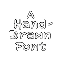A Hand-Drawn Font Sticker by Mota Italic