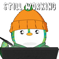 Happy Work Sticker by Pudgy Penguins