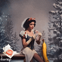 Snow White Banana GIF