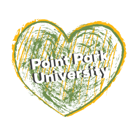Point Park Heart Sticker by Point Park University