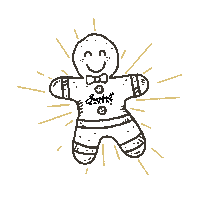 Gingerbread Man Holiday Sticker by Sunbelt Bakery