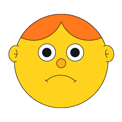 CurtainsCool cartoon no sad cool Sticker