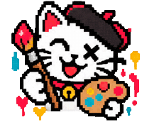 Art Cat Sticker