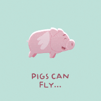 Flying Pig GIF by PositivelyPigasus