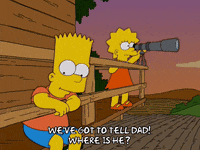 bart simpson telescope GIF