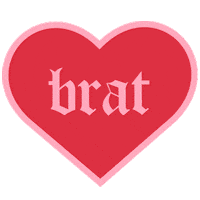 EvryJewels valentines vday brat pink heart Sticker