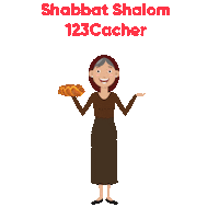 123cacher restaurant shabbat kosher livraison Sticker