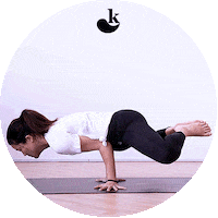 karmayoga yoga karma do good half moon Sticker