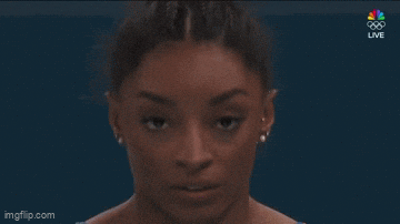 kingkaps7 giphyupload kingkaps7 simone biles gets her day started on vault parisolympics GIF