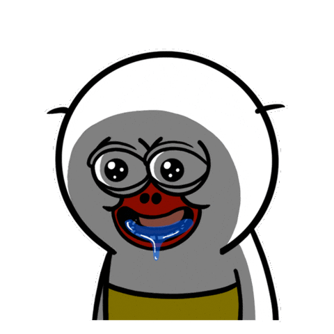 Drooling Ecstasy Sticker by kwaesam