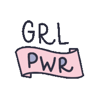 camisaito lettering frase handlettering grl pwr Sticker