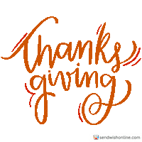 Thanksgiving Gratitude Sticker by sendwishonline.com