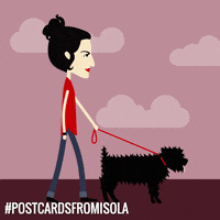 postcardsfromisola dog walk cocktail clubbing GIF