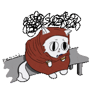 Cat Worry Sticker