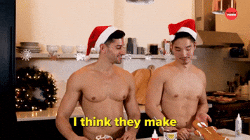 Male Models Decorate Their Ideal (Gingerbread) Men