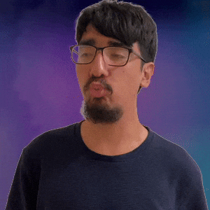 Looking right while puckered