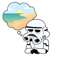 Bored Star Wars Sticker