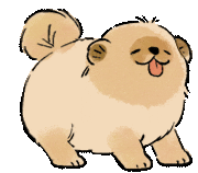 Happy Chow Chow Sticker by Sticky Brain Studios