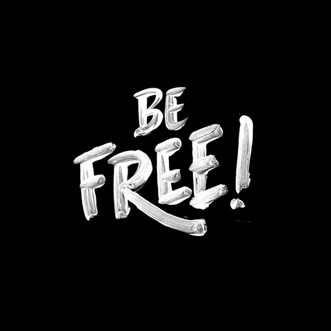 Lettering Be Free GIF by AlanGuzman