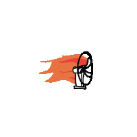 fire fan Sticker