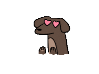 mossyaki dog puppy hearts in love Sticker