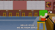 shocked kyle broflovski GIF by South Park 