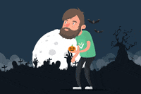 webcoastcustoms halloween illustration design motion GIF