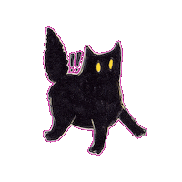 Shocked Black Cat Sticker