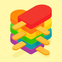 zhion heart summer illustration rainbow GIF