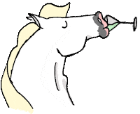 shadowfax_adventures party horse martini pferd Sticker