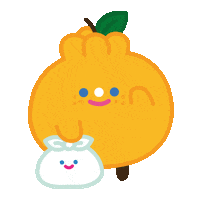 Orange Hello Sticker by THE RECORDER FACTORY