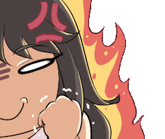 Angry Fire Sticker by Jin