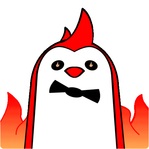 penwinrawr giphyupload fire penguin fuego Sticker