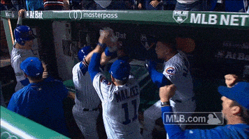 High Five Chicago Cubs GIF by MLB