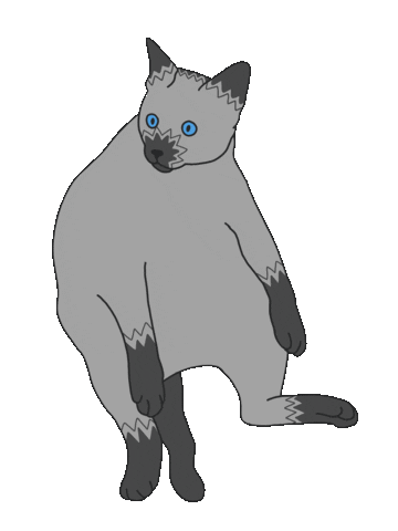 Mad Fat Cat Sticker by Jasi