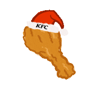 KFCLatinAmericaCaribbean chicken navidad hat rico Sticker