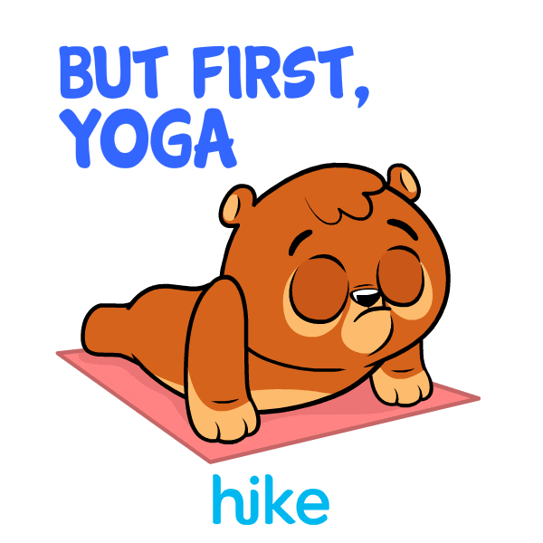 breathe downward dog Sticker by Hike Messenger