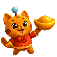 Gold Horse Sticker by BerjayaTimesSquare