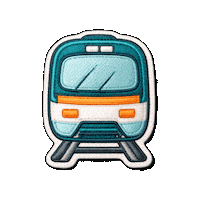 beyond9to5_travel sticker travel minimal train Sticker