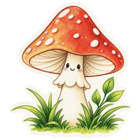 studiocrealino fall autumn mushroom woodland Sticker