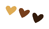EUMELANIN black hearts gold brown Sticker