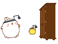 Scared Halloween Sticker by Molang