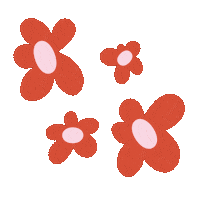 theleafstudio summer pink red flower Sticker