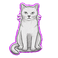 Cat Sticker by lenay