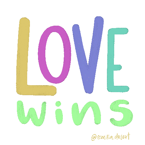 Rainbow Love Sticker by Emilia Desert