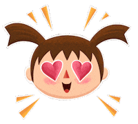 Pigtails Love Sticker