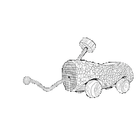 Tonky_Wonk fun car kids ride Sticker