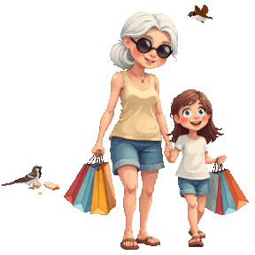 Grandmother Granddaughter Sticker